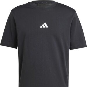 Adidas Men's Black Tee with White Logo